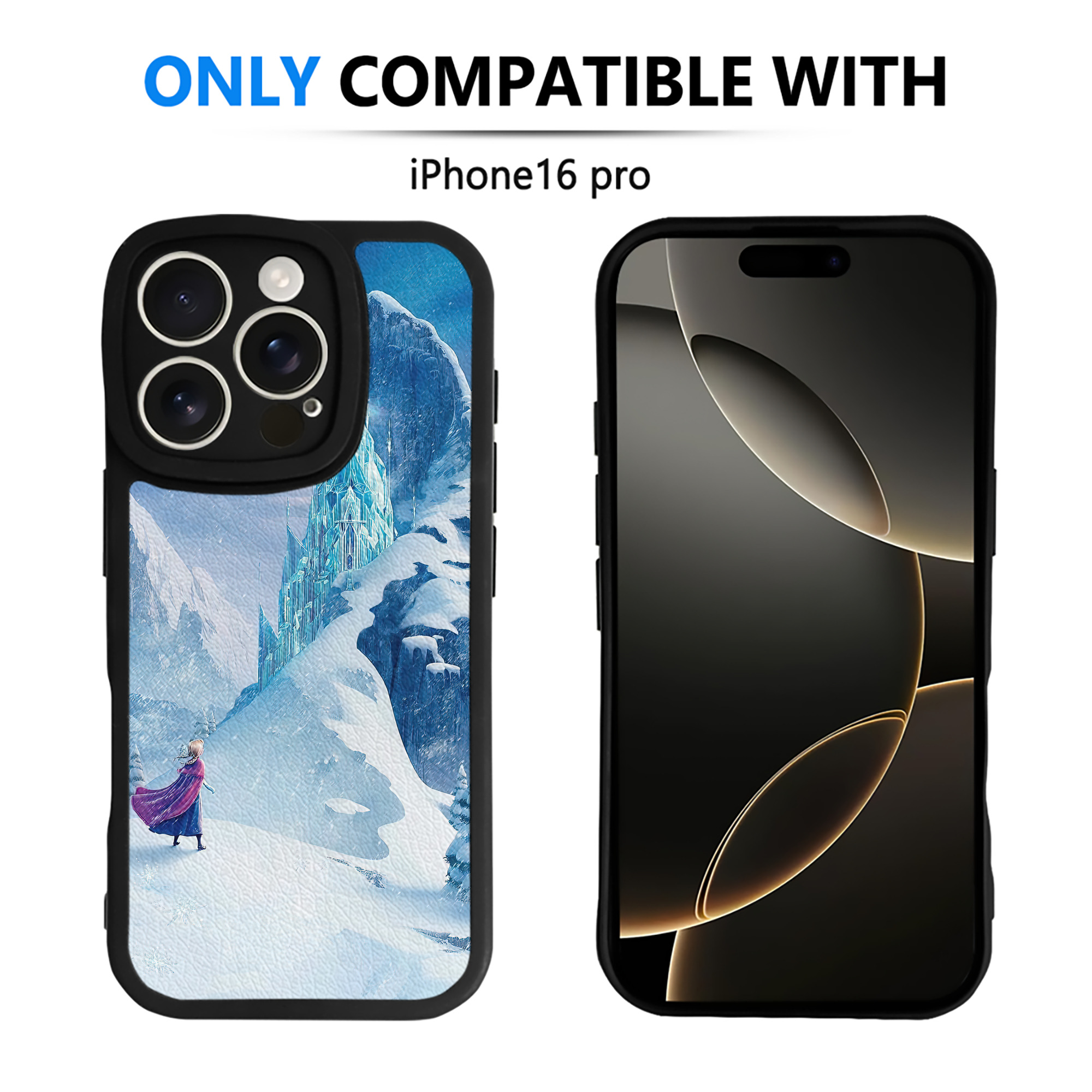 （画像用） アナと雪の女王 アンナ エルサ Frozen Anna Elsa 【iPhone 16シリーズ対応】シリコンスマホケース（レザー調） 材質：シリコン